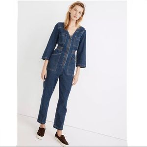 Madewell Denim Patch Pocket Coverall Jumpsuit
